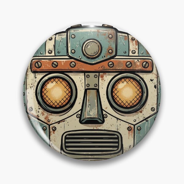 Item preview, Retro Robot Head designed and sold by pictranoosa.
