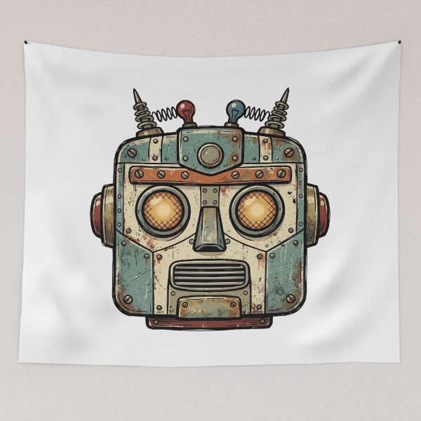 Item preview, Retro Robot Head designed and sold by pictranoosa.