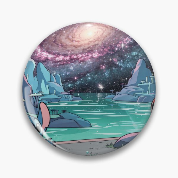Item preview, Stitch and Deadpool in the galaxy designed and sold by LeagueHeavenGG.