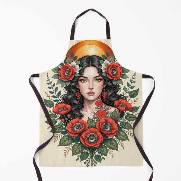 Item preview, Mystical Poppy Goddess Surreal Eye Floral designed and sold by HexOne.