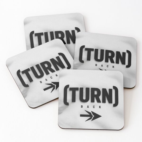 Item preview, Turn Back Arrow Sign - No Turning Back Motivational Quote - Black and White Typography Poster designed and sold by RAMHEARTS.