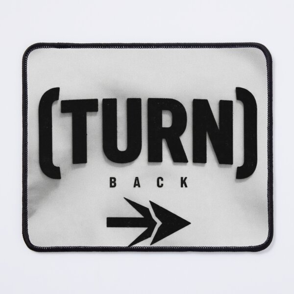 Item preview, Turn Back Arrow Sign - No Turning Back Motivational Quote - Black and White Typography Poster designed and sold by RAMHEARTS.