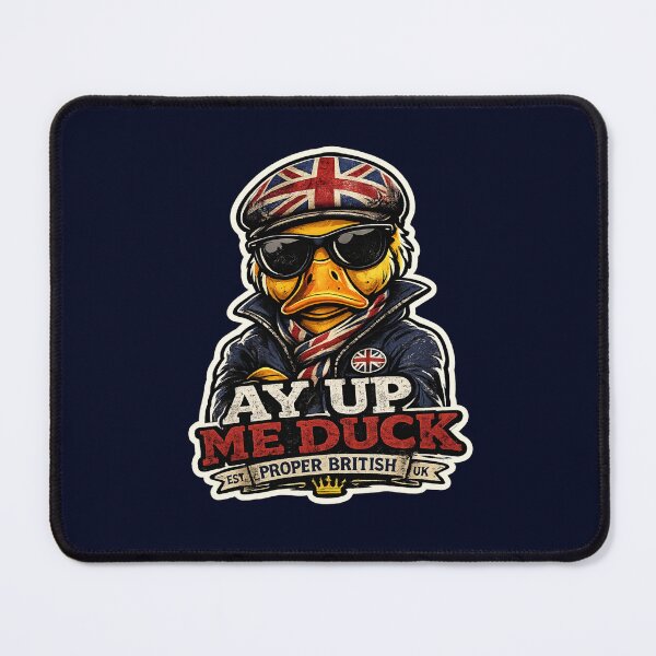 Item preview, Grunge Cool British Duck Ay Up Me Duck designed and sold by ModkMerch.