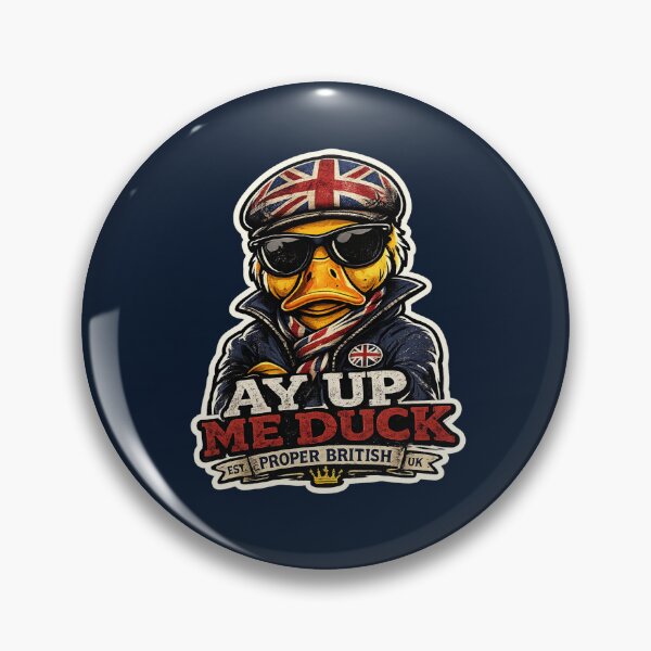 Item preview, Grunge Cool British Duck Ay Up Me Duck designed and sold by ModkMerch.