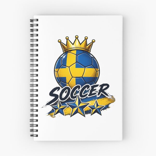Item preview, Vintage Sweden flag Crowned Soccer Ball designed and sold by QuiteOrbit.