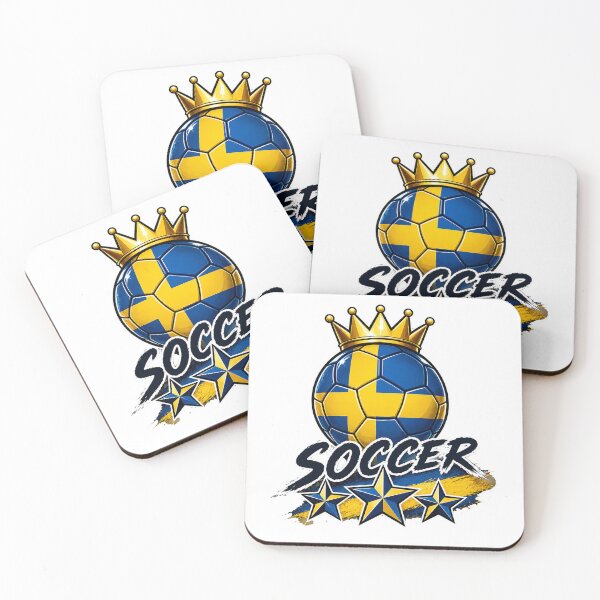 Item preview, Vintage Sweden flag Crowned Soccer Ball designed and sold by QuiteOrbit.