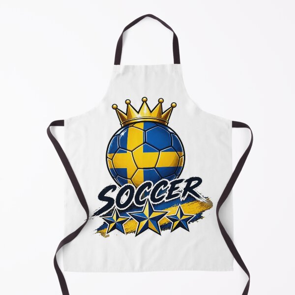 Item preview, Vintage Sweden flag Crowned Soccer Ball designed and sold by QuiteOrbit.