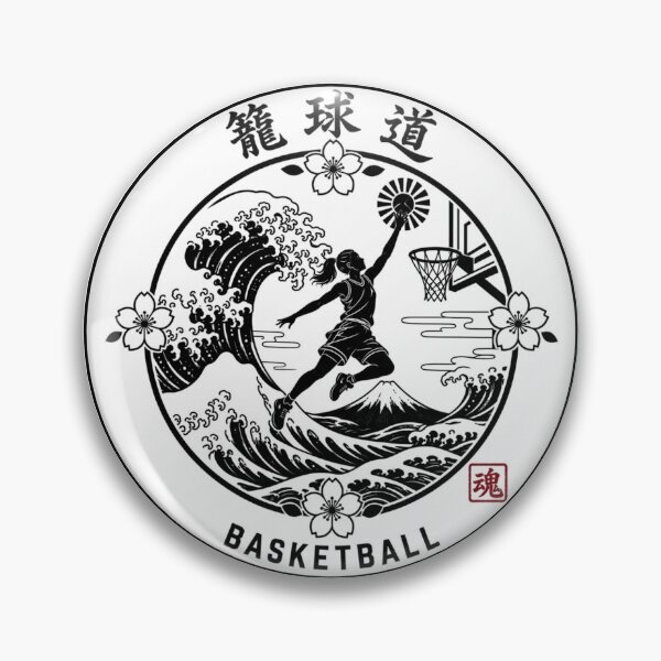 Item preview, Kago Kyu Do Women's – Japanese Ukiyo-e Women's Basketball Sticker designed and sold by Locker39.