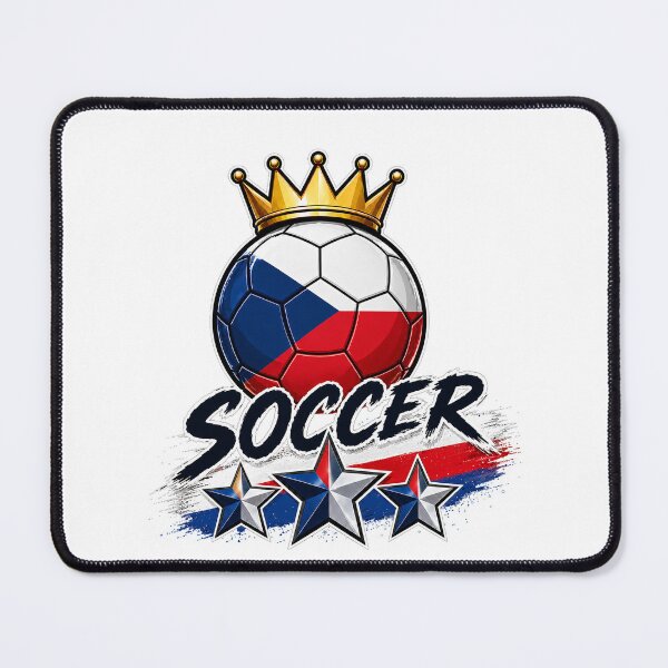 Item preview, Vintage Czech Republic flag Crowned Soccer Ball designed and sold by QuiteOrbit.