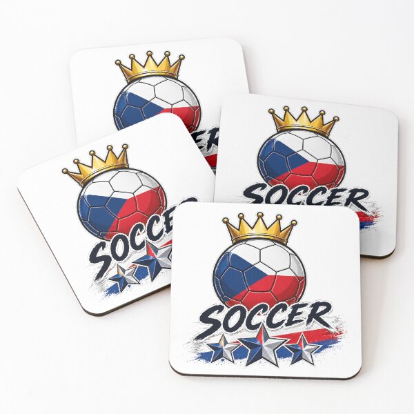 Item preview, Vintage Czech Republic flag Crowned Soccer Ball designed and sold by QuiteOrbit.