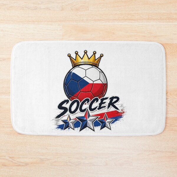 Item preview, Vintage Czech Republic flag Crowned Soccer Ball designed and sold by QuiteOrbit.