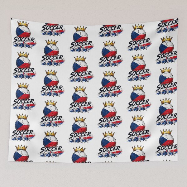 Item preview, Vintage Czech Republic flag Crowned Soccer Ball designed and sold by QuiteOrbit.