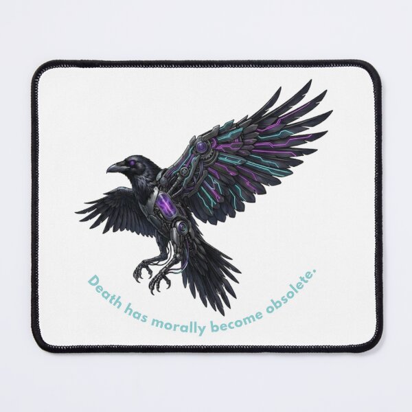 Item preview, Death Has Morally Become Obsolete: Cyber Raven Techwear designed and sold by CalmFrameArt.