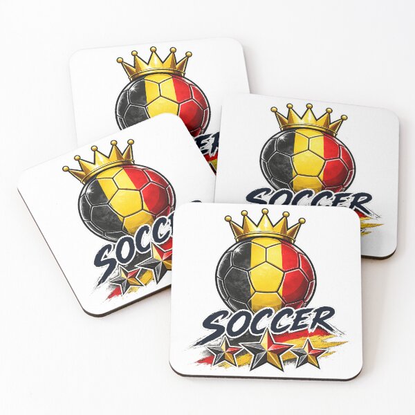 Item preview, Vintage Belgium flag Crowned Soccer Ball  designed and sold by QuiteOrbit.
