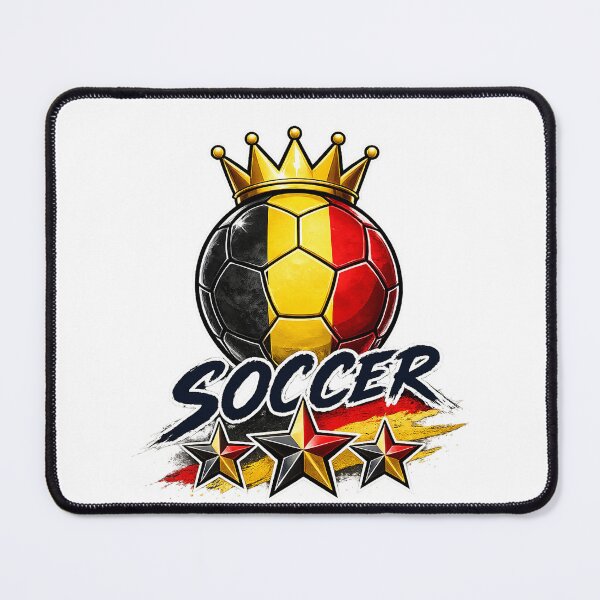 Item preview, Vintage Belgium flag Crowned Soccer Ball designed and sold by QuiteOrbit.