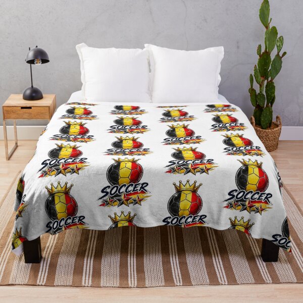 Item preview, Vintage Belgium flag Crowned Soccer Ball designed and sold by QuiteOrbit.