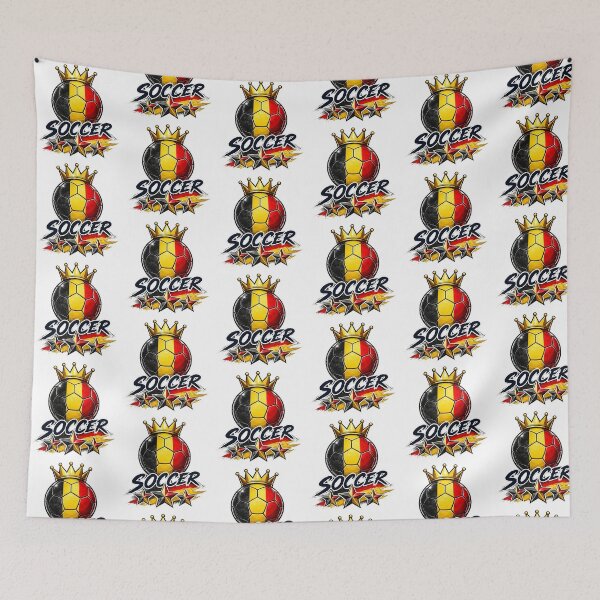 Item preview, Vintage Belgium flag Crowned Soccer Ball  designed and sold by QuiteOrbit.