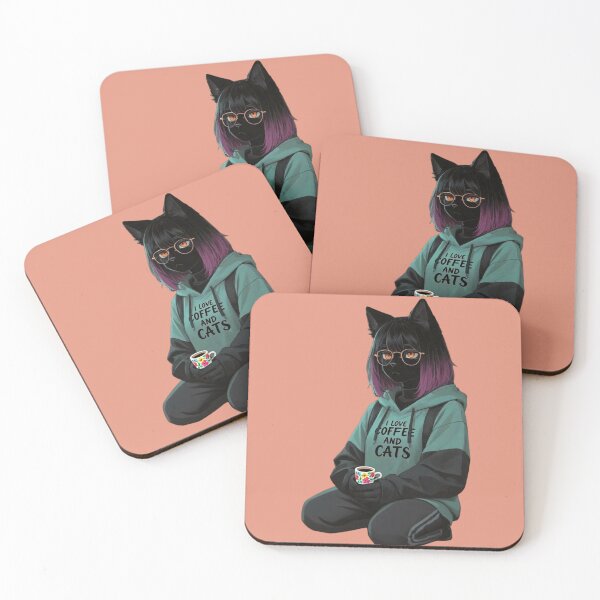 Item preview, I LOVE COFFEE AND CATS designed and sold by BLUESKY11a.