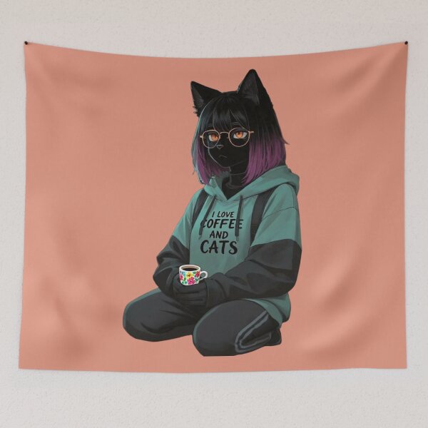 Item preview, I LOVE COFFEE AND CATS designed and sold by BLUESKY11a.