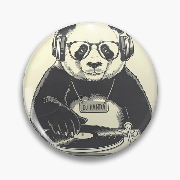 Item preview, DJ Panda – Retro Vinyl Vibes  - International Music Day designed and sold by Art-Arcade6.
