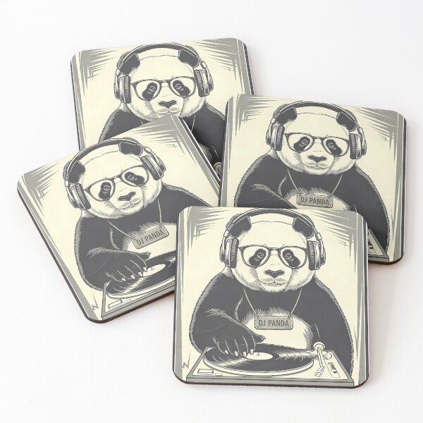 Item preview, DJ Panda – Retro Vinyl Vibes  - International Music Day designed and sold by Art-Arcade6.