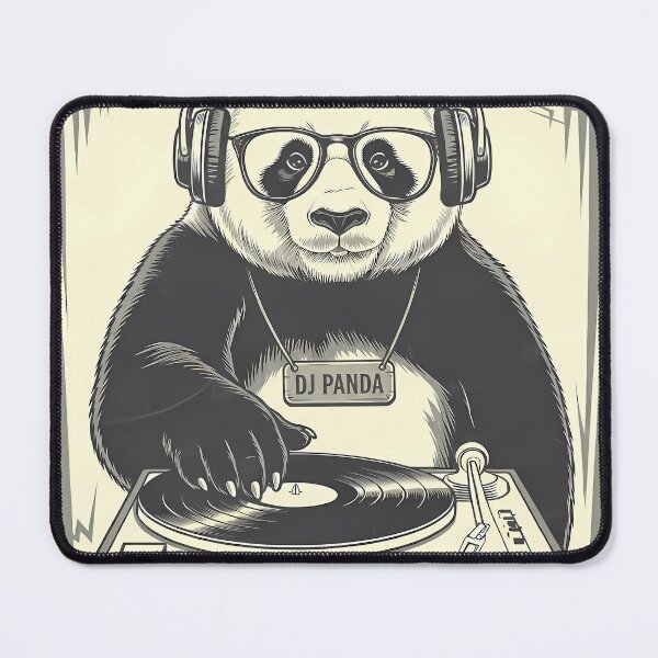 Item preview, DJ Panda – Retro Vinyl Vibes - International Music Day designed and sold by Art-Arcade6.