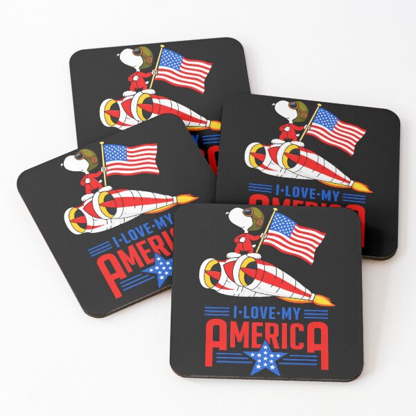 Item preview, I Love My America USA Patriot Snoopy Fourth Of July designed and sold by LysiTHWIP.