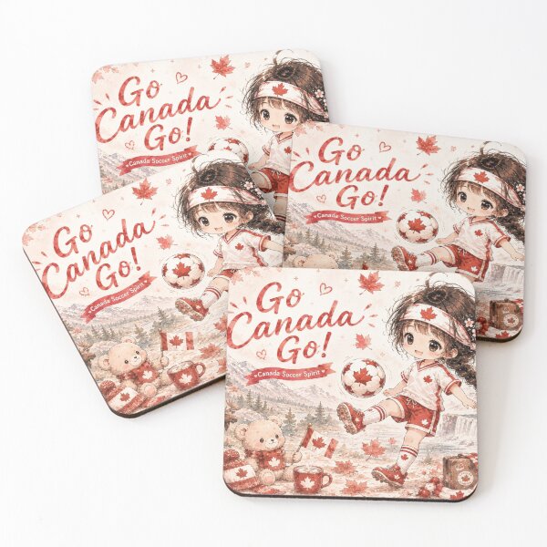 Item preview, Go Canada Go! Cute Soccer Girl Tinia Fan Art  |  前進加拿大！Tinia 足球少女：2026溫哥華應援水彩插畫 designed and sold by Tingmade Studio.