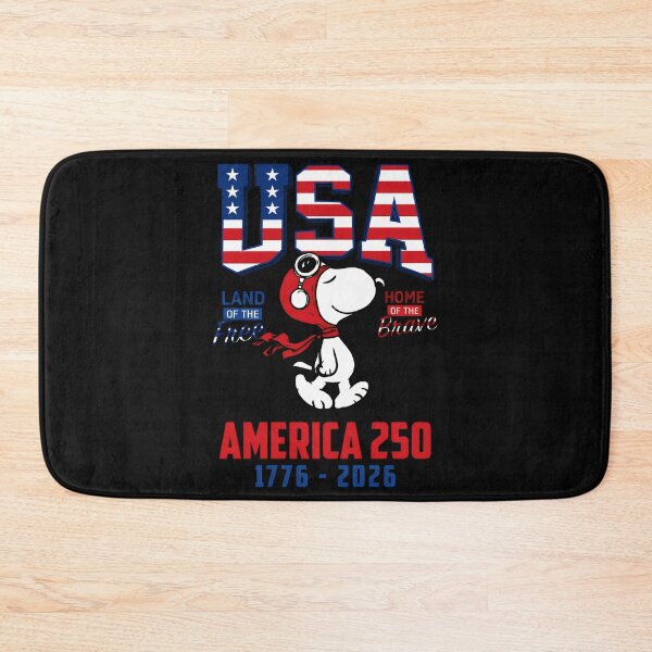 Item preview, USA Land Of The Free Home Of The Brave America 250 1776 - 2026 Snoopy American Patriot Anniversary Celebration designed and sold by LysiTHWIP.