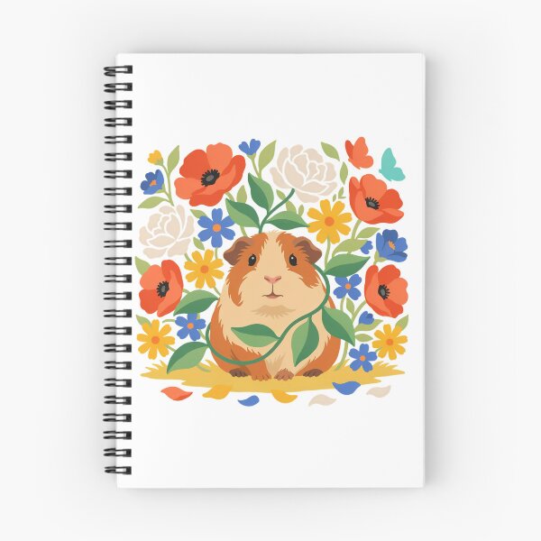 Item preview, Charming Guinea Pig in a Poppy and Flower Garden - Matisse Style Art Print designed and sold by Snifferius.