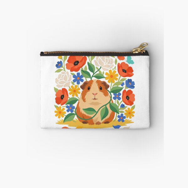 Item preview, Charming Guinea Pig in a Poppy and Flower Garden - Matisse Style Art Print designed and sold by Snifferius.