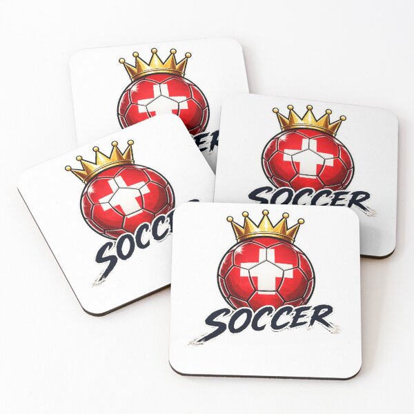 Item preview, Vintage Switzerland flag Crowned Soccer Ball designed and sold by QuiteOrbit.
