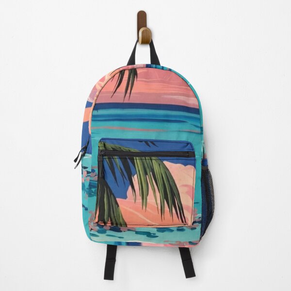 Item preview, Tropical Palm Tree Beach Sunset Painting designed and sold by Nexus Space.