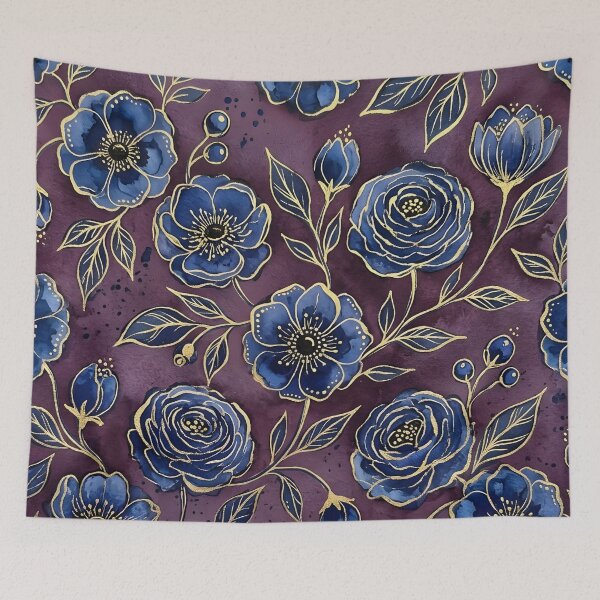 Item preview, Navy Floral  designed and sold by GraphicsClub.