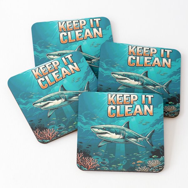 Item preview, Keep It Clean - Great White Shark Ocean Conservation T-Shirt  designed and sold by MālamaThreads.
