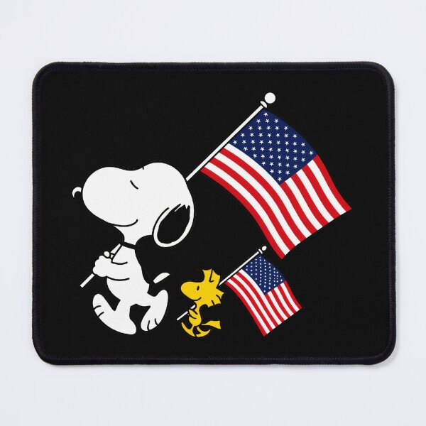 Item preview, Snoopy Woodstock American Flag Patriotic USA Holiday designed and sold by LysiTHWIP.