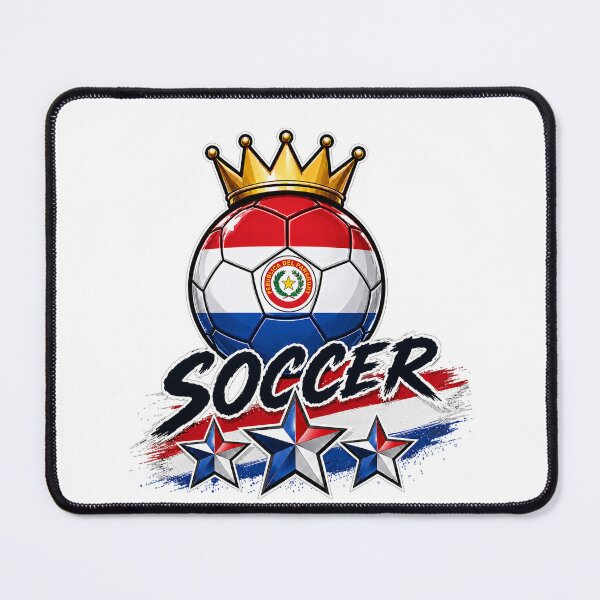 Item preview, Vintage Paraguay flag Crowned Soccer Ball designed and sold by QuiteOrbit.