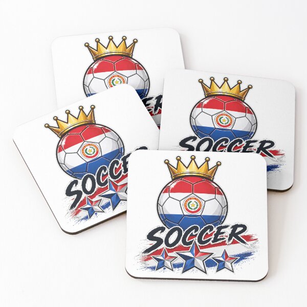 Item preview, Vintage Paraguay flag Crowned Soccer Ball  designed and sold by QuiteOrbit.