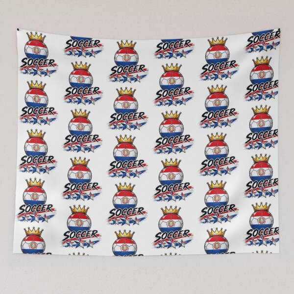 Item preview, Vintage Paraguay flag Crowned Soccer Ball  designed and sold by QuiteOrbit.