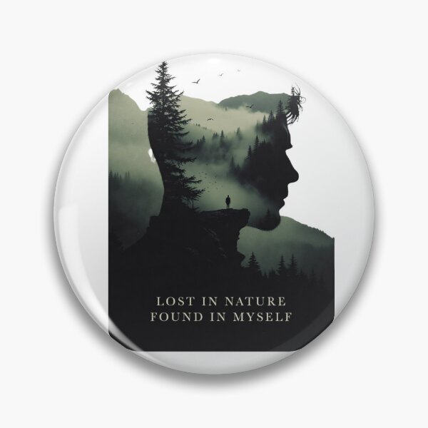 Item preview, Lost In Nature Found In Myself | Forest Silhouette Art designed and sold by NatureHarmony16.
