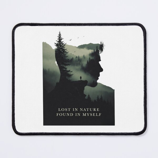 Item preview, Lost In Nature Found In Myself | Forest Silhouette Art designed and sold by NatureHarmony16.
