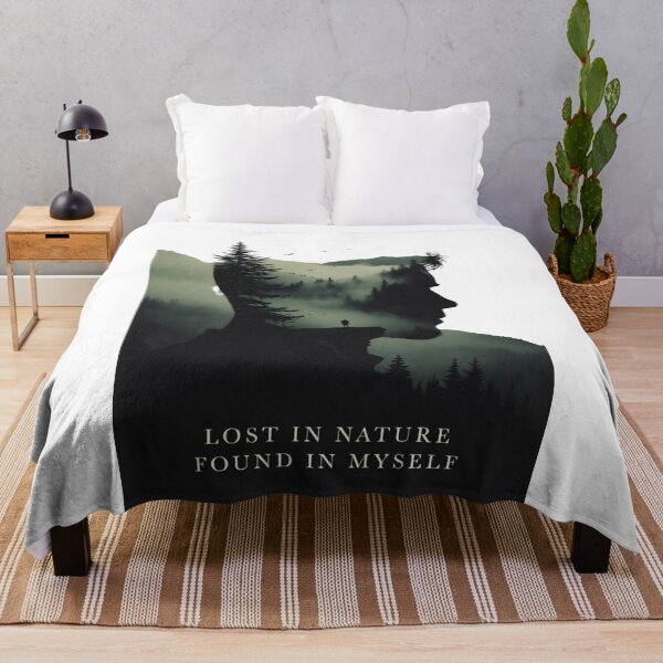 Item preview, Lost In Nature Found In Myself | Forest Silhouette Art designed and sold by NatureHarmony16.