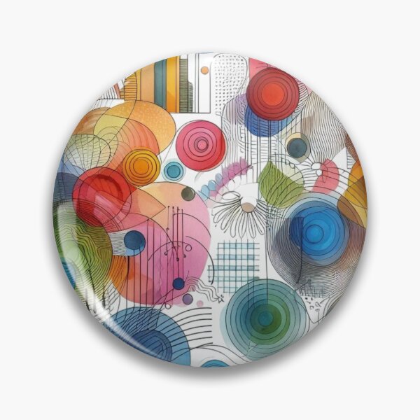 Item preview, Colorful Abstract Watercolor Circles Geometry Art designed and sold by AlxVel.