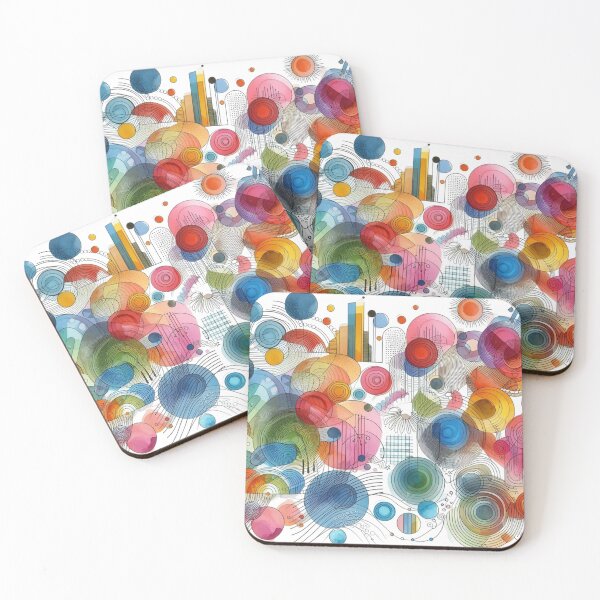 Item preview, Colorful Abstract Watercolor Circles Geometry Art designed and sold by AlxVel.