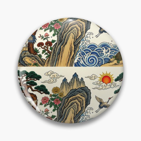 Item preview, Ocean Sipjangsaeng Nail Art Design | Korean Symbols of Longevity Nails designed and sold by K-Tradition.