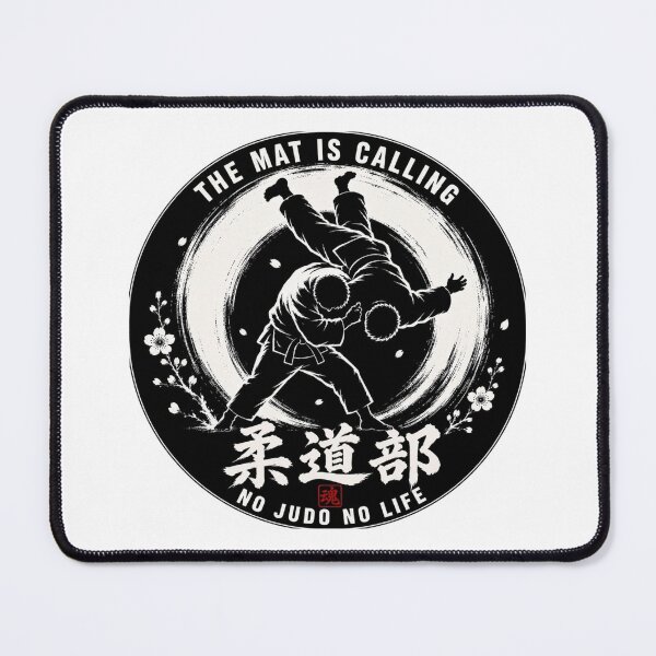 Item preview, No Judo No Life – Japanese Sumi-e Judo Club Sticker designed and sold by Locker39.