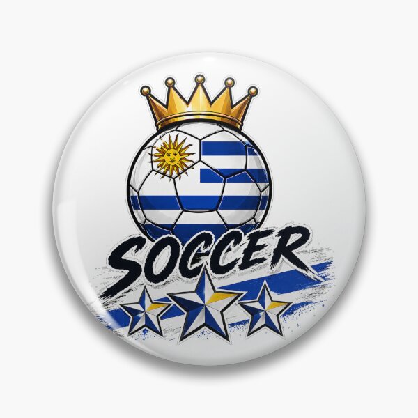 Item preview, Vintage Uruguay flag Crowned Soccer Ball designed and sold by QuiteOrbit.