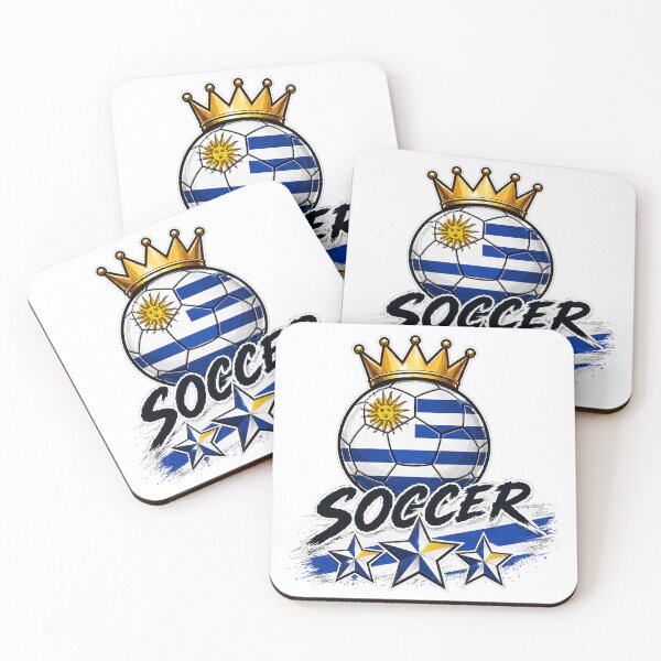 Item preview, Vintage Uruguay flag Crowned Soccer Ball designed and sold by QuiteOrbit.
