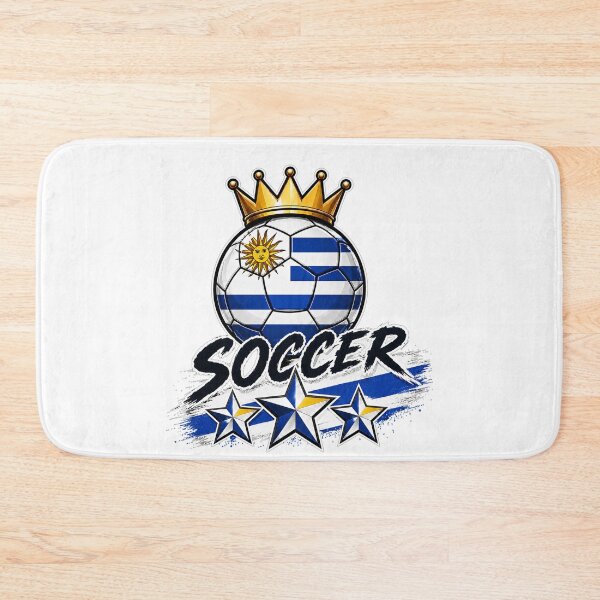 Item preview, Vintage Uruguay flag Crowned Soccer Ball designed and sold by QuiteOrbit.