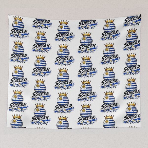 Item preview, Vintage Uruguay flag Crowned Soccer Ball designed and sold by QuiteOrbit.